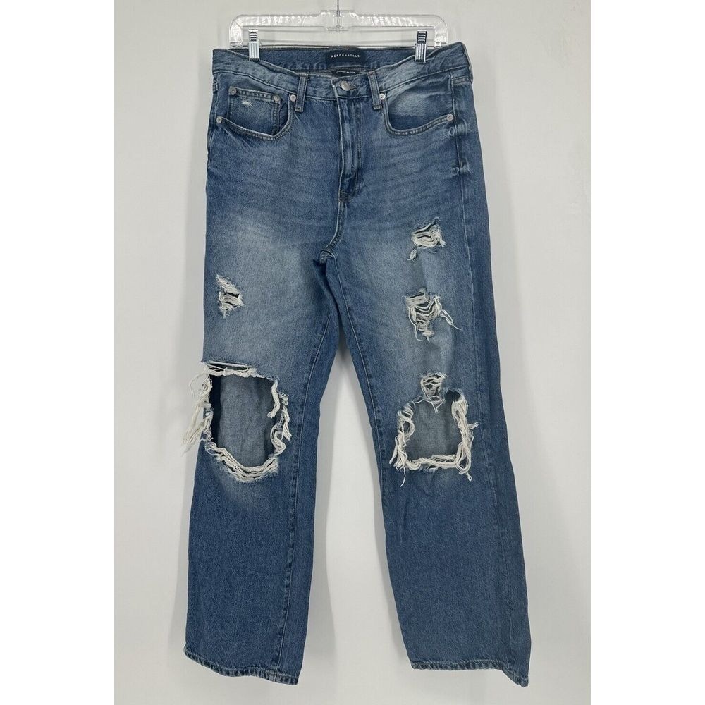 Aerpostale Women's Low Rise Skater Jeans Size 8R Distressed